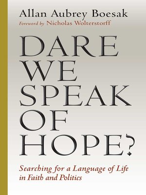 cover image of Dare We Speak of Hope?